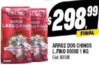 Supermercados Yaguar ARROZ DOS CHINOS L.FINO 00000 1 KG Cód. 83008 oferta