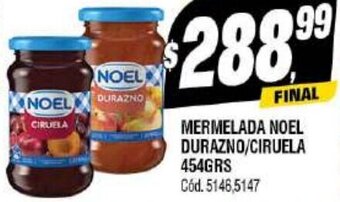 Supermercados Yaguar MERMELADA NOEL DURAZNO/CIRUELA 454GRS oferta