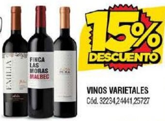 Supermercados Yaguar VINOS VARIETALES oferta