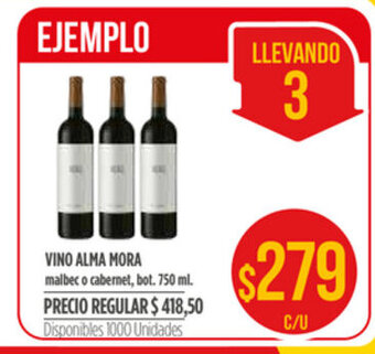 Supermercados Vea Vino Alma Mora 750ml oferta