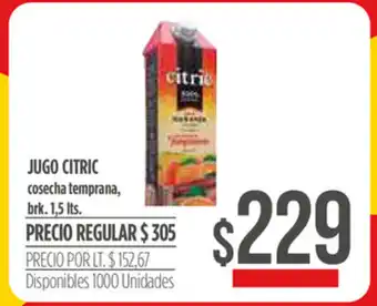 Supermercados Vea Citric Jugo 1,5lts oferta