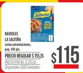 Supermercados Vea La Salteña Ravioles 450grs oferta