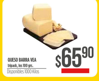 Supermercados Vea Queso Barra Vea 100grs oferta