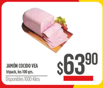 Supermercados Vea Jamón Cocido Vea 100grs oferta