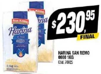 Supermercados Yaguar HARINA SAN REMO 0000 1KG oferta