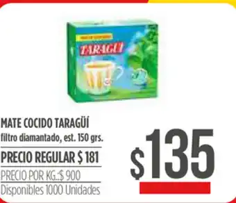 Supermercados Vea Taragui Mate Cocido 150grs oferta