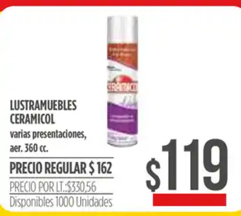 Supermercados Vea Lustramuebles Ceramicol 360cc oferta