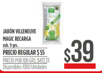 Supermercados Vea Jabón Villeneuve Magic Recarga 9grs oferta