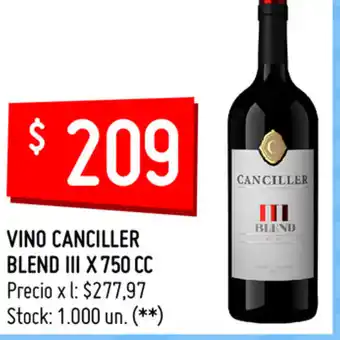 Walmart Vino Canciller Blend III x 750cc oferta