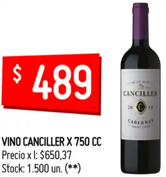Walmart Vino Canciller x 750cc oferta