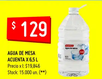 Walmart Agua De Mesa Acuenta x 6,5L oferta