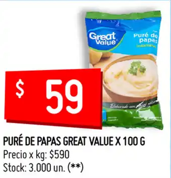 Walmart Puré De Papas Great Value x 100g oferta