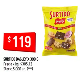 Walmart Surtido Bagley x 390g oferta