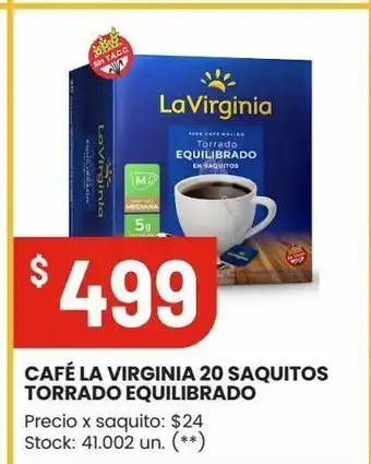 Changomas Café la virginia 20 saquitos torrado equilibrado oferta