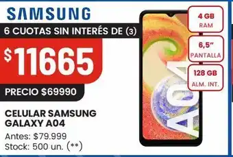 Changomas Celular samsung galaxy a04 oferta