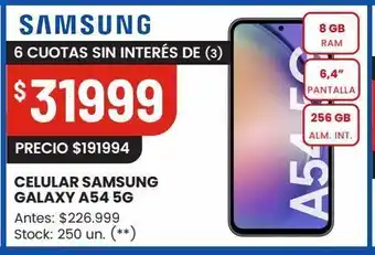 Changomas Celular samsung galaxy a54 5g oferta