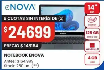 Changomas Notebook enova oferta
