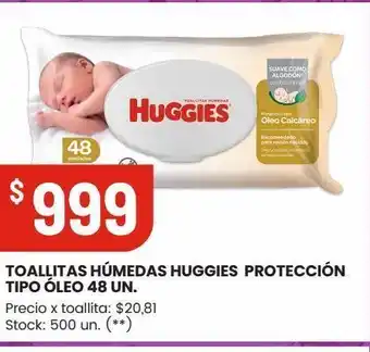Changomas Toallitas húmedas huggies protección tipo óleo 48 un. oferta