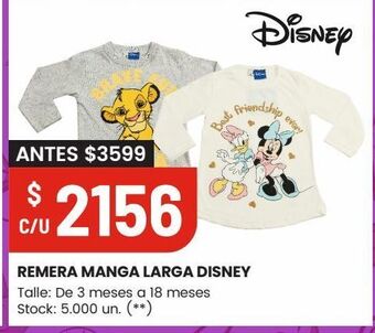 Changomas Remera manga larga disney oferta