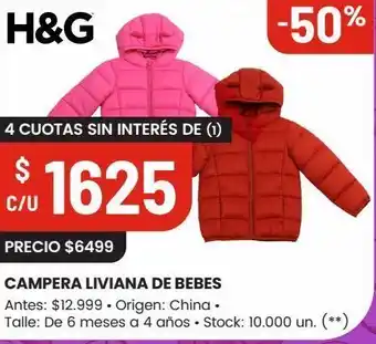 Changomas Campera liviana de bebes oferta