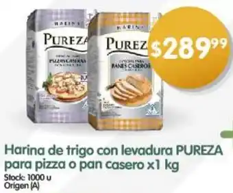 Supermercados Buenos Días Harina de trigo con levadura PUREZA para pizza o pan casero x1 kg oferta