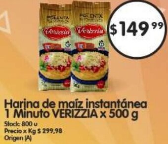 Supermercados Buenos Días Harina de maíz instantánea 1 Minuto VERIZZIA x 500 g oferta