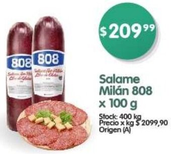 Supermercados Buenos Días Salame Milán 808 x 100g oferta