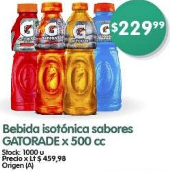 Supermercados Buenos Días Bebida isotónica sabores GATORADE x 500 cc oferta