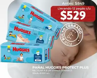 Supermercados Tadicor PAÑAL HUGGIES PROTECT PLUS oferta