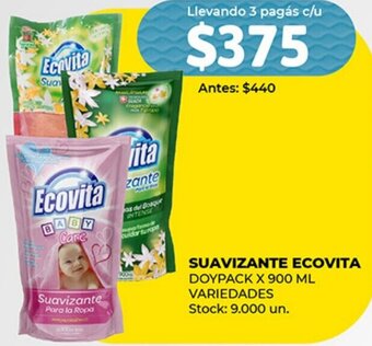Supermercados Tadicor SUAVIZANTE ECOVITA DOYPACK X 900 ML oferta