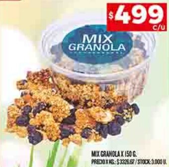 Supermercados DIA MIX GRANOLA X 150 G. oferta