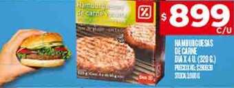 Supermercados DIA HAMBURGUESAS DE CARNE DIA X 4U oferta
