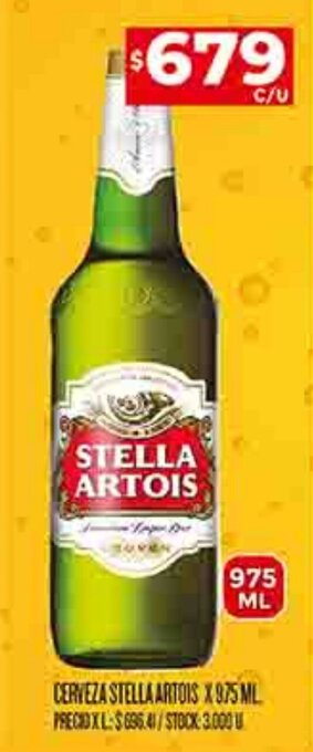 Supermercados DIA CERVEZA STELLA ARTOIS X 975 ML oferta