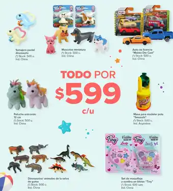 Carrefour Sonajero pastel dinosaurio (*) Stock: 500 u. Ind. China, Mascotas miniatura (*) Stock: 500 u. Ind. China oferta