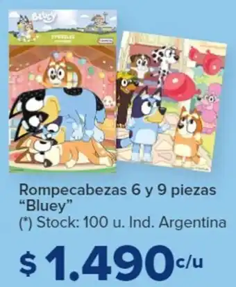 Carrefour Rompecabezas 6 y 9 piezas "Bluey" oferta