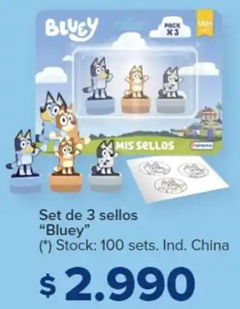 Carrefour Set de 3 sellos "Bluey" oferta