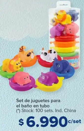 Carrefour Set de juguetes para el baño en tubo oferta