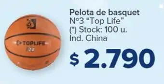 Carrefour Pelota de basquet N°3 "Top Life" (*) Stock: 100 u. Ind. China oferta