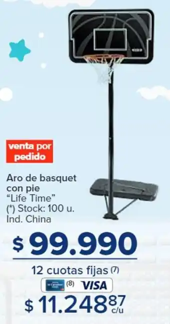 Carrefour Aro de basquet con pie "Life Time" (*) Stock: 100 u. Ind. China oferta
