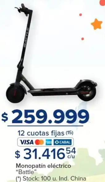 Carrefour Monopatín eléctrico "Battle" oferta