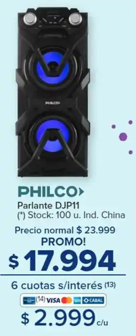 Carrefour PHILCO Parlante DJP11 oferta