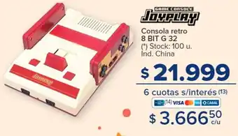 Carrefour Consola retro 8 BIT G 32 (*) Stock: 100 u. Ind. China oferta