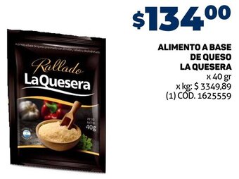 Makro ALIMENTO A BASE DE QUESO LA QUESERA x 40 gr oferta