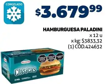 Makro HAMBURGUESA PALADINI x 12u oferta
