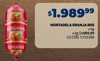 Makro MORTADELA GRANJA IRIS x kg oferta