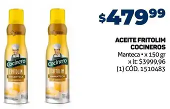 Makro ACEITE FRITOLIM COCINEROS Manteca x 150 gr oferta