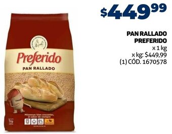 Makro PAN RALLADO PREFERIDO x 1 kg oferta