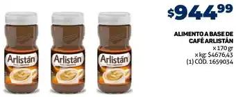 Makro ALIMENTO A BASE DE CAFÉ ARLISTÁN 170GR oferta