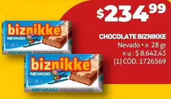 Makro CHOCOLATE BIZNIKKE Nevado x 28 gr oferta