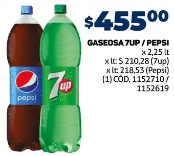 Makro GASEOSA 7UP / PEPSI x 2,25 lt oferta